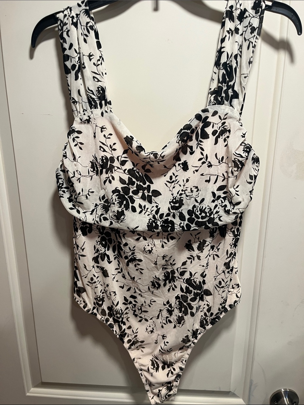 Cider Black Floral on Beige Body-Suit